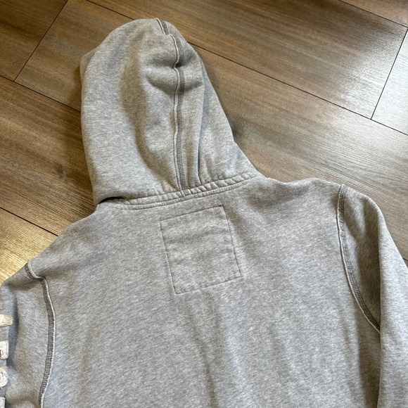 Aeropostale Mens Surfing Finals Zip Up Hoodie Gray Large Distressed Graphic Y2K - Picture 6 of 6